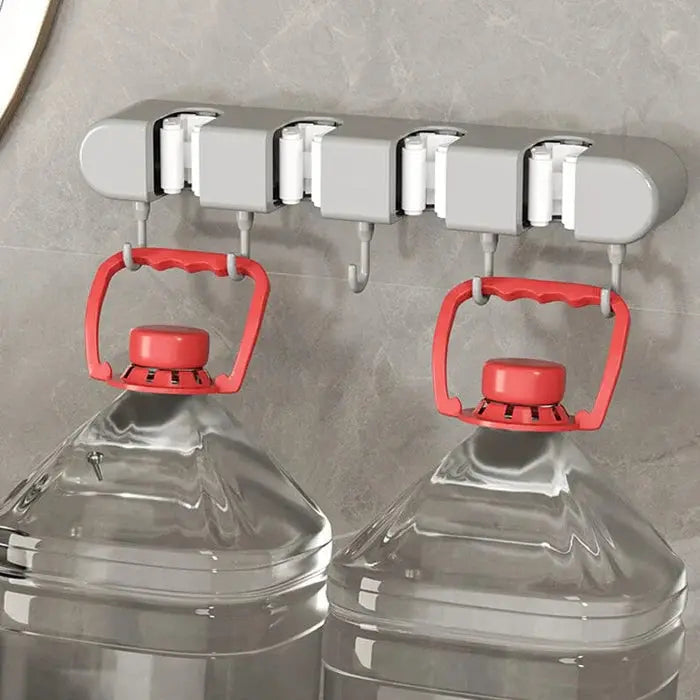 Wexley Wall Mount Organizer - Plastic and Stainless Steel, Broom Holder 2