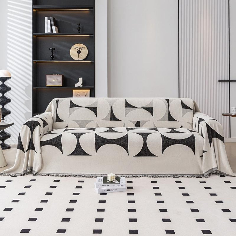 Windsor Sofa Cover - Chenille, Irregular Windmill Design 2