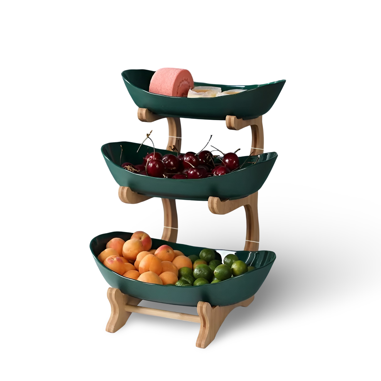 Wondrous Large Fruit Bowl - Wooden, Multi-Tiered Design 0