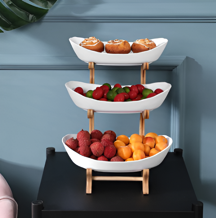 Wondrous Large Fruit Bowl - Wooden, Multi-Tiered Design 5