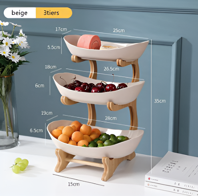 Wondrous Large Fruit Bowl - Wooden, Multi-Tiered Design 8