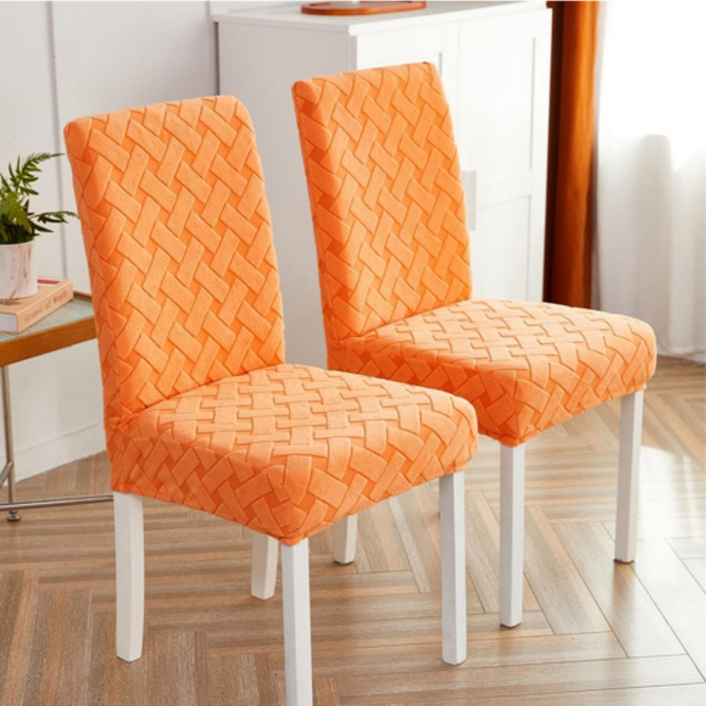 Woven Guard Dining Chair Covers - Stretchable Jacquard, Easy Care 1