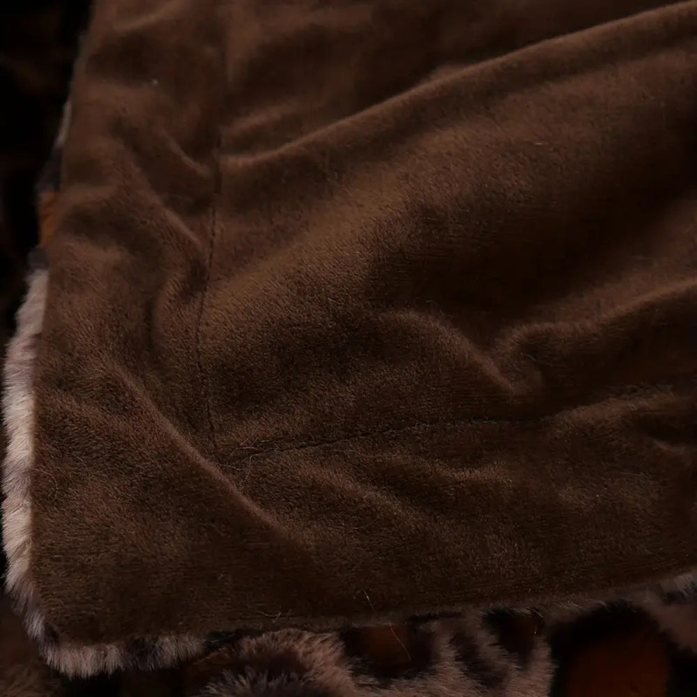 Wren Leopard Print Blanket - Ultra-Soft Faux Fur, Cozy Throw 7