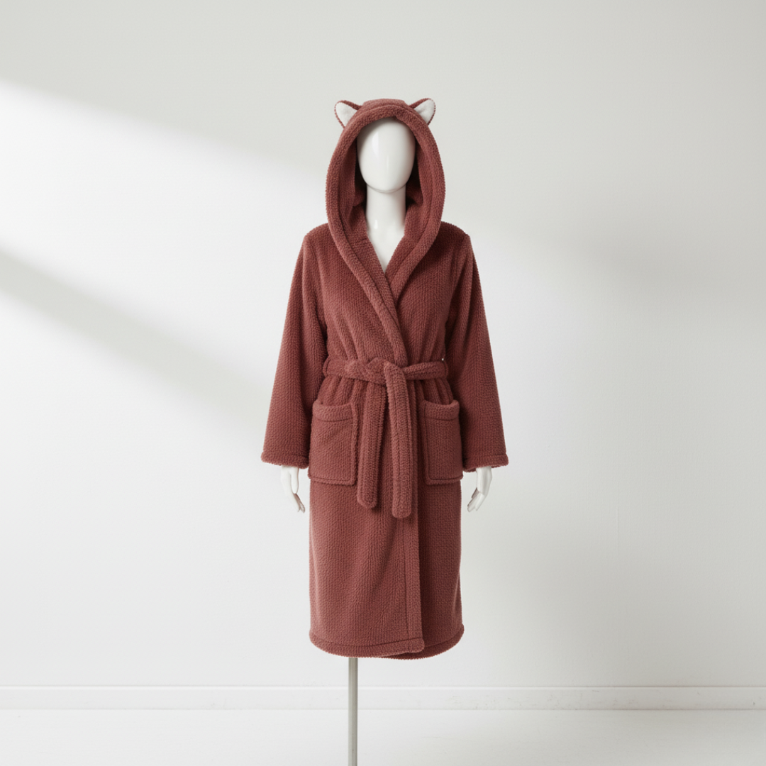 Wynora Women's Robe - Plush Polyester Fleece, Hooded Long Cozy Fit 6
