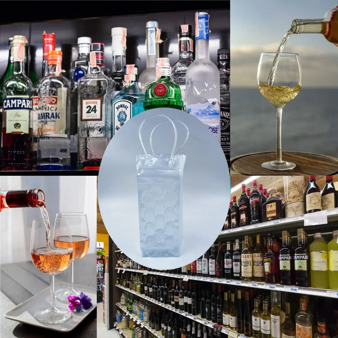 Wynter Bottle Cooler - Reusable Gel Sleeve for Wine and Drinks 5