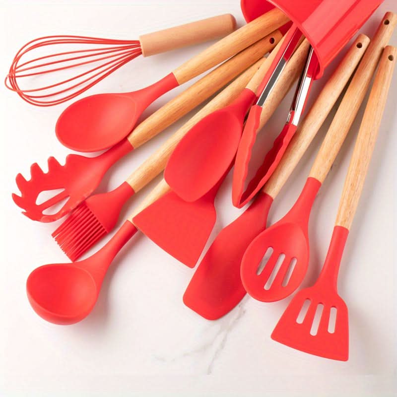 ChefEase – 12-Piece Silicone Kitchen Utensil Set – Durable, Stylish Heat-Resistant