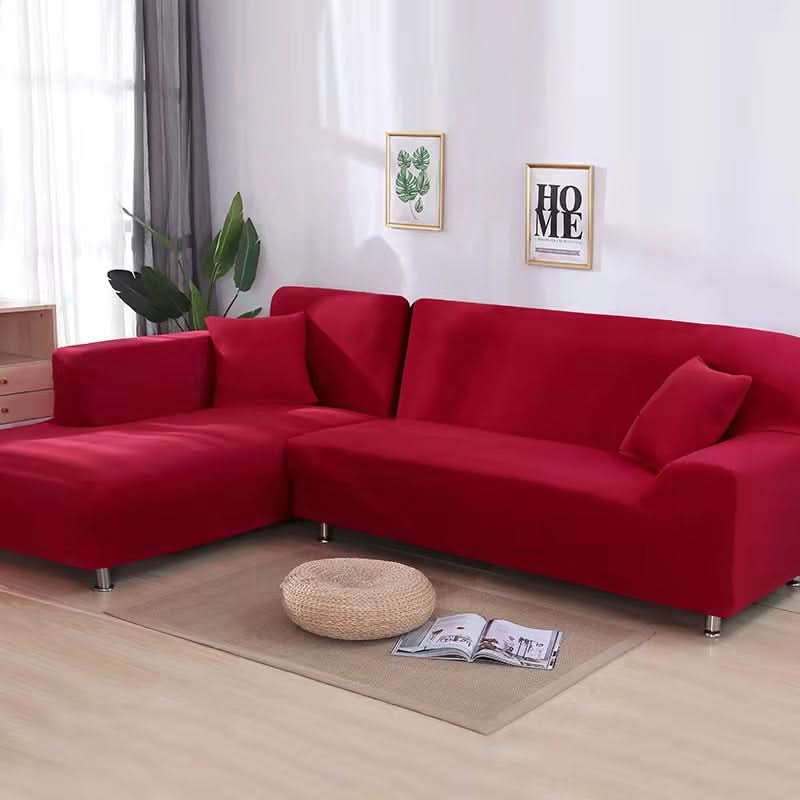 VeluxeStretch – Soft Velvet Sofa