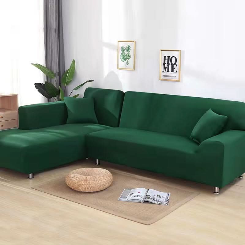 VeluxeStretch – Soft Velvet Sofa
