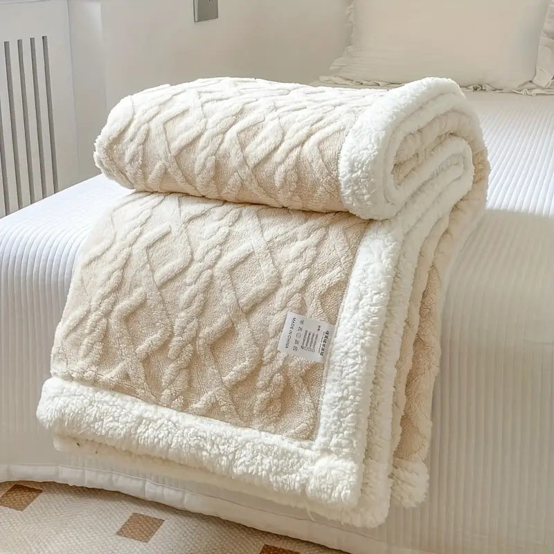 CozyLuxe – Premium Sherpa Snuggle Blanket