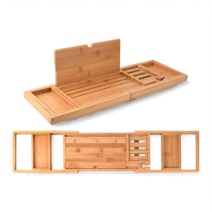Bambura – Expandable Bamboo Bath Caddy Tray