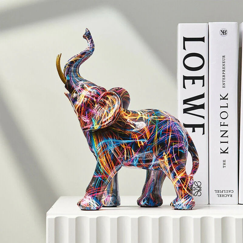 ColorTusks – Graffiti Elephant Figurine