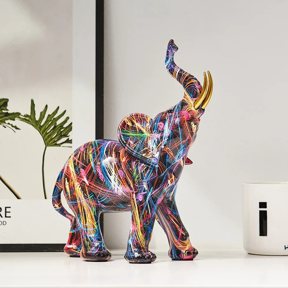 ColorTusks – Graffiti Elephant Figurine