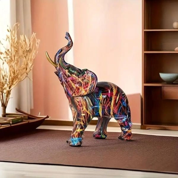 ColorTusks – Graffiti Elephant Figurine