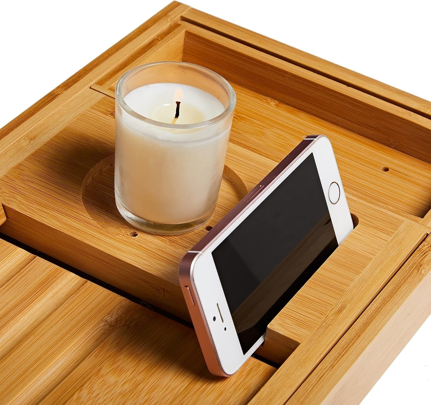 Bambura – Expandable Bamboo Bath Caddy Tray