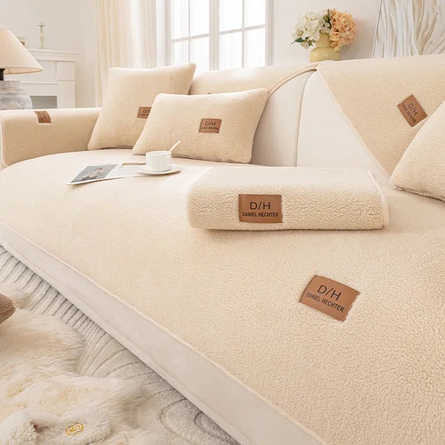 CozyHaven – Sherpa Fleece Sofa Cover
