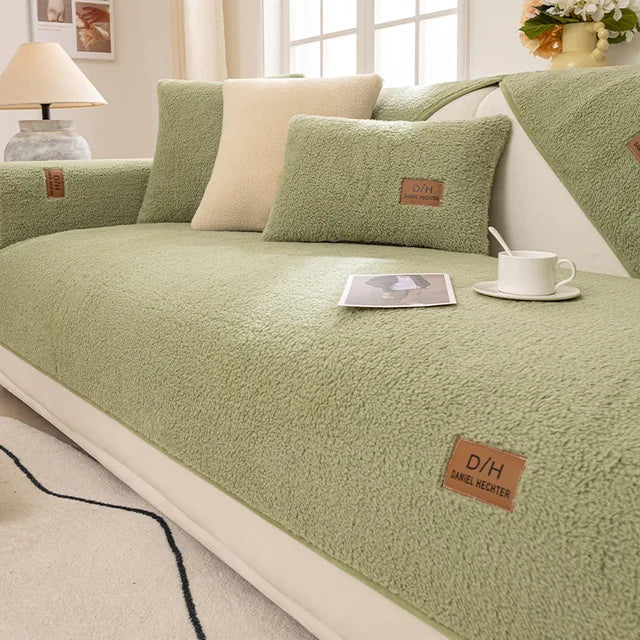 CozyHaven – Sherpa Fleece Sofa Cover