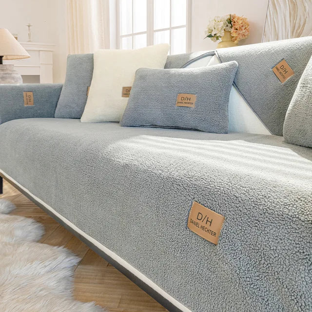 CozyHaven – Sherpa Fleece Sofa Cover