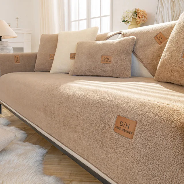 CozyHaven – Sherpa Fleece Sofa Cover