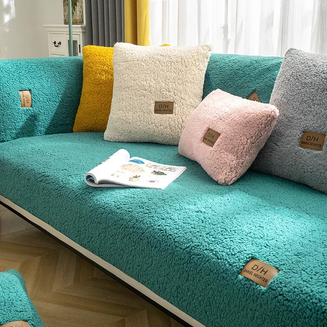 CozyHaven – Sherpa Fleece Sofa Cover